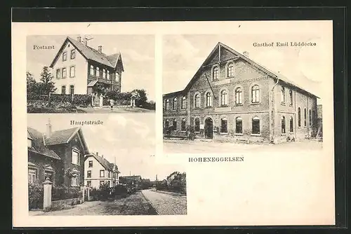 AK Hoheneggelsen, Gasthaus Lüddecke, Hauptstrasse, Postamt