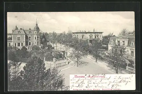 AK Meerane, Sicht über die Schwanefelder Strasse