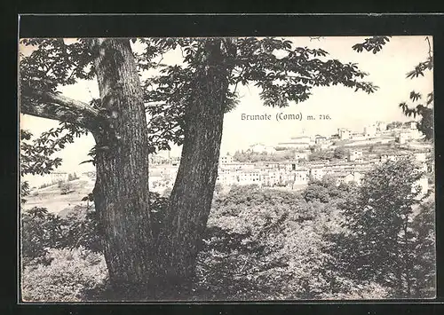 AK Brunate, Ortsansicht aus der Ferne