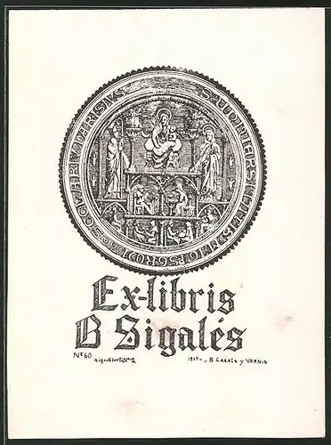 Exlibris B. Sigales, Heiliges Bild