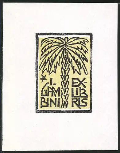 Exlibris I. Gambini, Palme