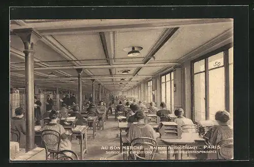 AK Paris, Au Bon Marché, Maison A. Boucicaut, Service des Expéditions, Une Salle de Correspondance