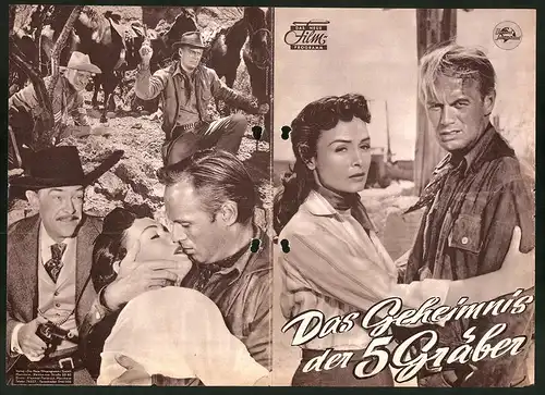 Filmprogramm DNF, Das Geheimnis der 5 Gräber, Richard Widmark, Donna Reed, William Campbell, Regie: John Sturges