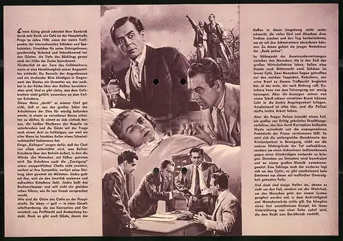 Filmprogramm PFI Nr. 50 /54, Cafe an der Hauptstrasse, Karel Höger, Jana Ditetova, Vaclav Voska, Regie: Miroslav Hubacek