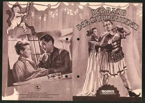 Filmprogramm PFI Nr. 25 /55, Der Raub der Sabinerinnen, Paul Hörbiger, Fita Benkhoff, Regie: Kurt Hoffmann