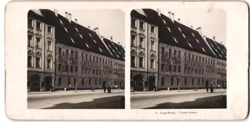 Stereo-Fotografie unbekannter Fotograf, Ansicht Augsburg, Am Fuggerhaus