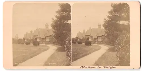 Stereo-Fotografie unbekannter Fotograf, Ansicht Whippingham /I.O.W., Almshouse