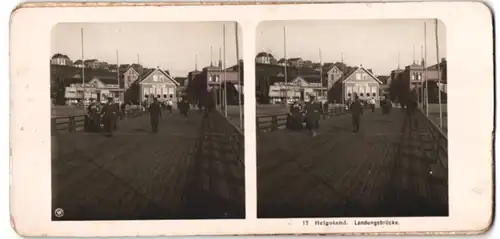 Stereo-Fotografie unbekannter Fotograf, Ansicht Helgoland, An der Landungsbrücke