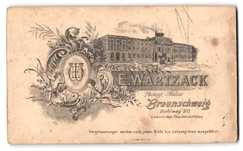 Fotografie E. Wartzack, Braunschweig, Bohlweg 20, Ansicht Braunschweig, Residenzschloss & Wappen