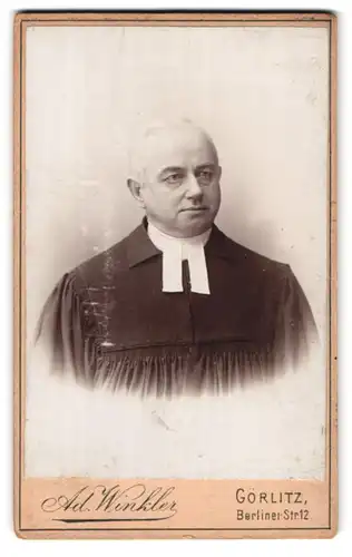 Fotografie Ad. Winkler, Görlitz, Portrait Geistlicher
