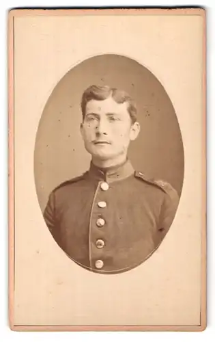 Fotografie Emile Lorson, Strasbourg, Rue de la Mesange 2, Portrait Soldat in Uniform Rgt. 51