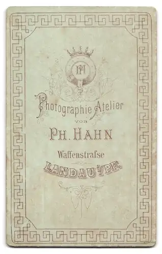 Fotografie Ph. Hahn, Landau i. Pf., Waffenstr. Portrait Soldat in Uniform Rgt. 2 mit Schnauzbart