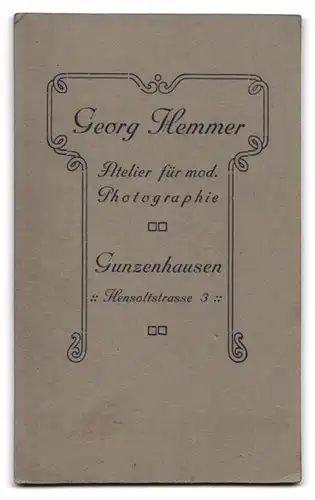 Fotografie G. Hemmer, Gunzenhausen, Hensoltstr. 3, Portrait junger Soldat in Uniform mit Krätzchen