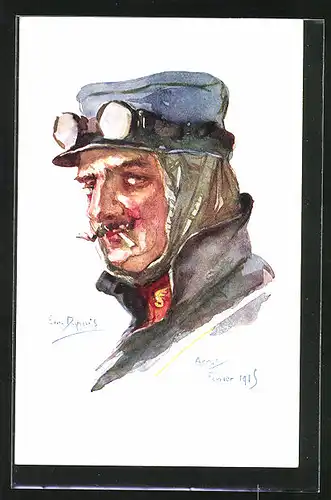 Künstler-AK Em. Dupuis: Arras Fevrier 1915, Französischer Soldat in Uniform, Nos Poilus No 6