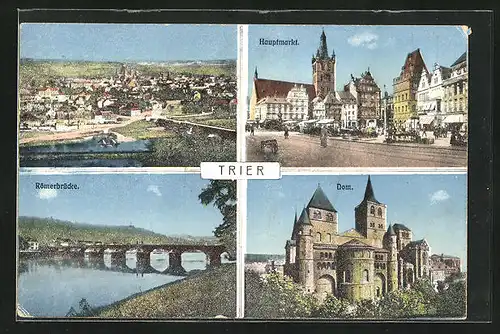 AK Trier, Römerbrücke, Dom