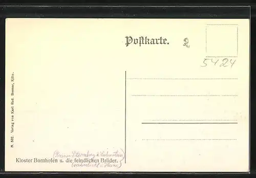 AK Bornhofen, Kloster und Dampfer