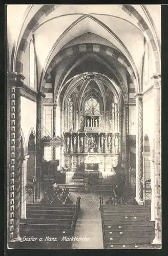 AK Goslar /Harz, Innenansicht der Marktkirche