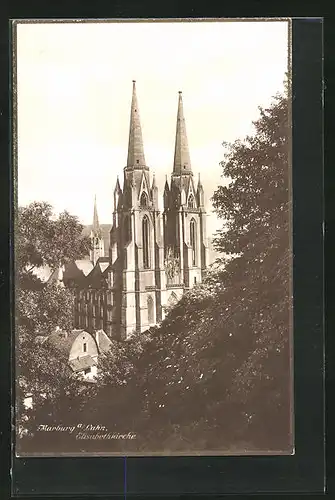 AK Marburg /Lahn, Blick auf die Elisabethkirche
