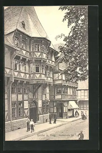 AK Goslar, Fachwerkhaus Marktstrasse No. 1