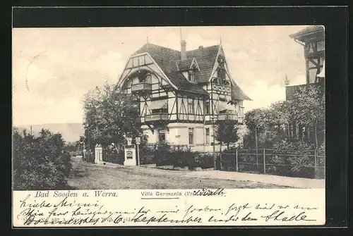 AK Bad Sooden a. Werra, Villa Germania