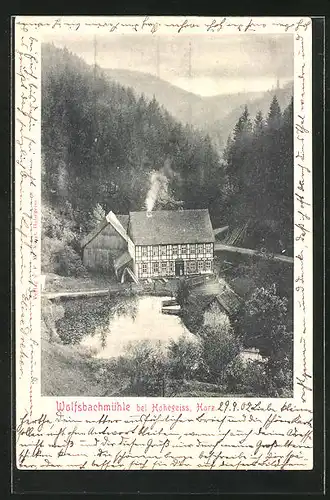 AK Hohegeiss / Harz, Wolfsbachmühle