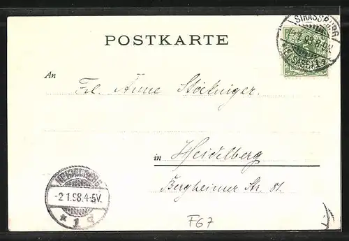 AK Strassburg, Pflanzbad, Ortspartie
