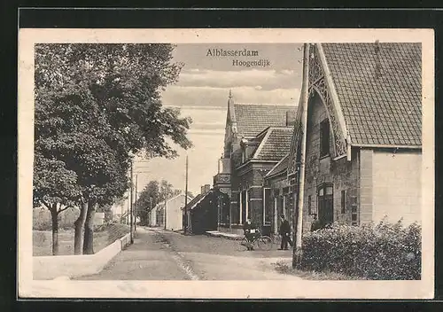 AK Alblasserdam, Hoogendijk, Strassenansicht