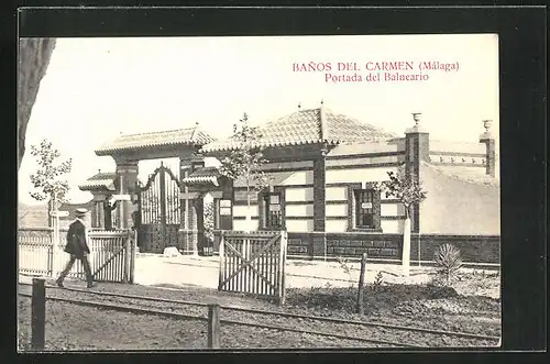 AK Malaga, Banos del Carmen, Portada del Balneario