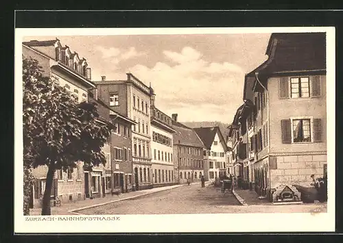 AK Zurzach, Sicht in die Bahnhofstrasse