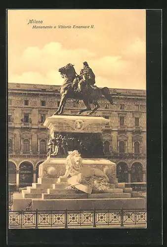 AK Milano, Monumento Vittorio Emanuele II.