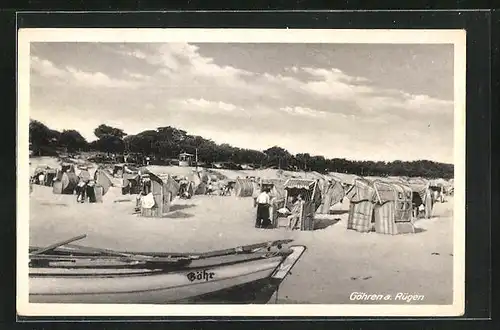 AK Göhren / Rügen, Strandpartie