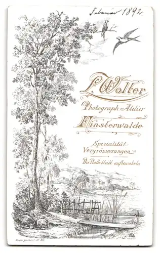 Fotografie L. Wolter, Finsterwalde, Portrait stattlicher Herr mit Schnurrbart und Zwicker