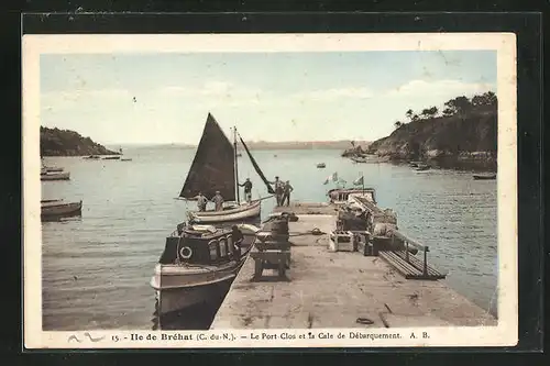 AK Ile de Bréhat, Le Port-Clos et la Cale de Débarquement