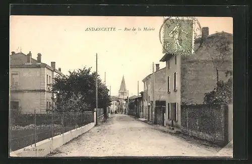 AK Andancette, Rue de la Mairie