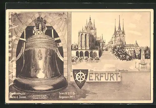 AK Erfurt, Dom und St. Severin-Kirche, Glocke des Doms