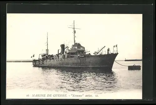 AK französisches Kriegsschiff Somme