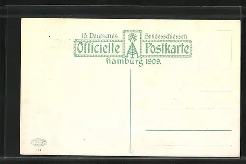 AK Hamburg, 16. Deutsches Bundesschiessen 1909, Weinlokal von Chr. Wilhelm Bauer