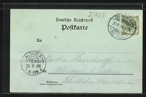 Mondschein-AK Bruhnskoppel, Landschaftsidylle