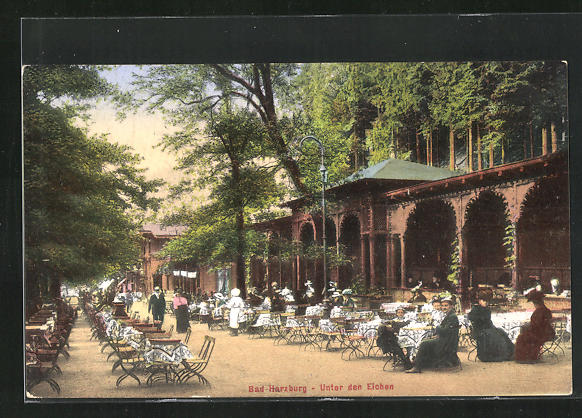 AK Bad Harzburg, Unter den Eichen mit Gartenrestaurant Nr