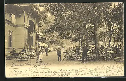 AK Bad Harzburg, Unter den Eichen mit Restaurantterrasse