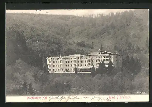 AK Bad Harzburg, Hotel Harzburger Hof aus der Vogelschau