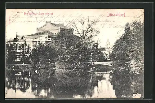 AK Düsseldorf, Hofgarten: Landeskrone