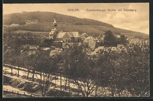 AK Goslar / Harz, Frankenberger Kirche mit Steinberg