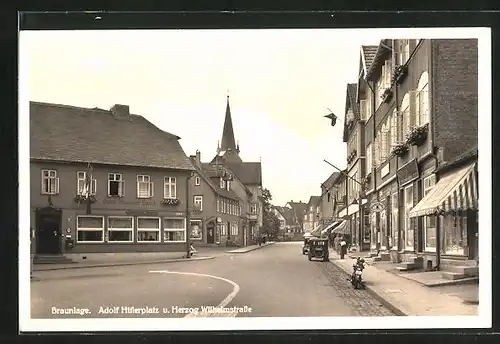 AK Braunlage / Harz, Platz und Herzog Wilhelmstrasse