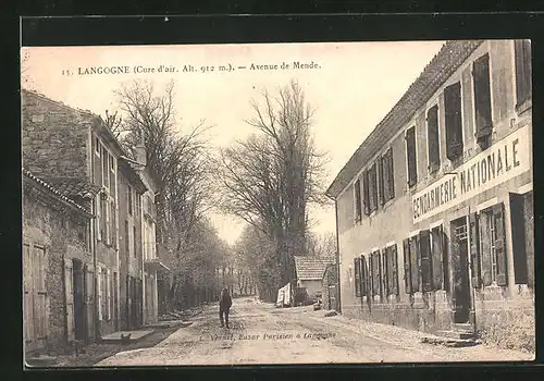 AK Langogne, Avenue de Mende et Gendarmerie Nationale