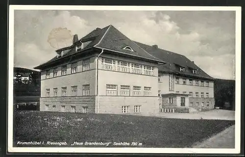 AK Krummhübel, Blick zum Haus Brandenburg