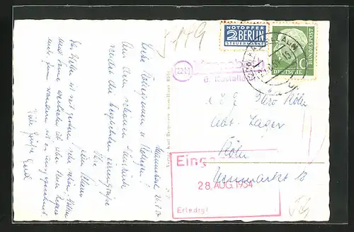 AK Landpoststempel Mannebach über Kastellaun