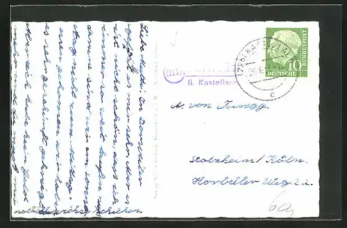 AK Landpoststempel Dorweiler über Kastellaun