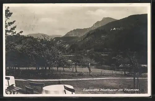 AK Landpoststempel Madlbauer Thumsee