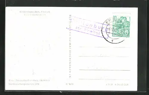 AK Landpoststempel Grillenburg Kr. Freital